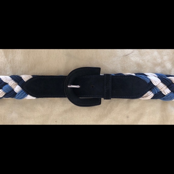 HUGO by Hugo Boss suede and cotton braided belt (S) made in Italy. - Picture 5 of 8